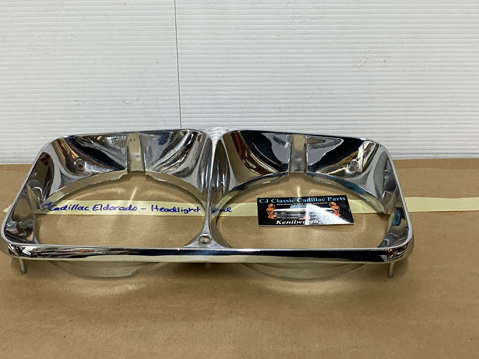 OEM 1971 1973 1974 Cadillac Eldorado HEADLIGHT BEZEL CHROME COVER TRIM #1494987 - Image 17