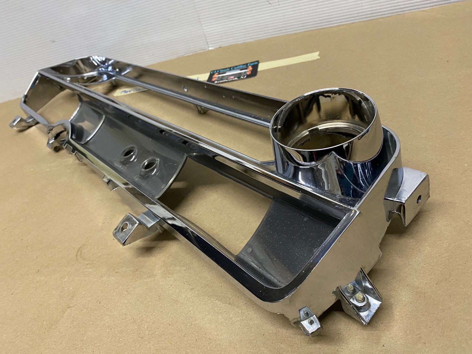 OEM 1963 1964 Cadillac Deville Eldorado Fleetwood CHROME DASH SPEEDOMETER INSTRUMENT CLUSTER BEZEL TRIM #1480814/#1479554 - Image 5