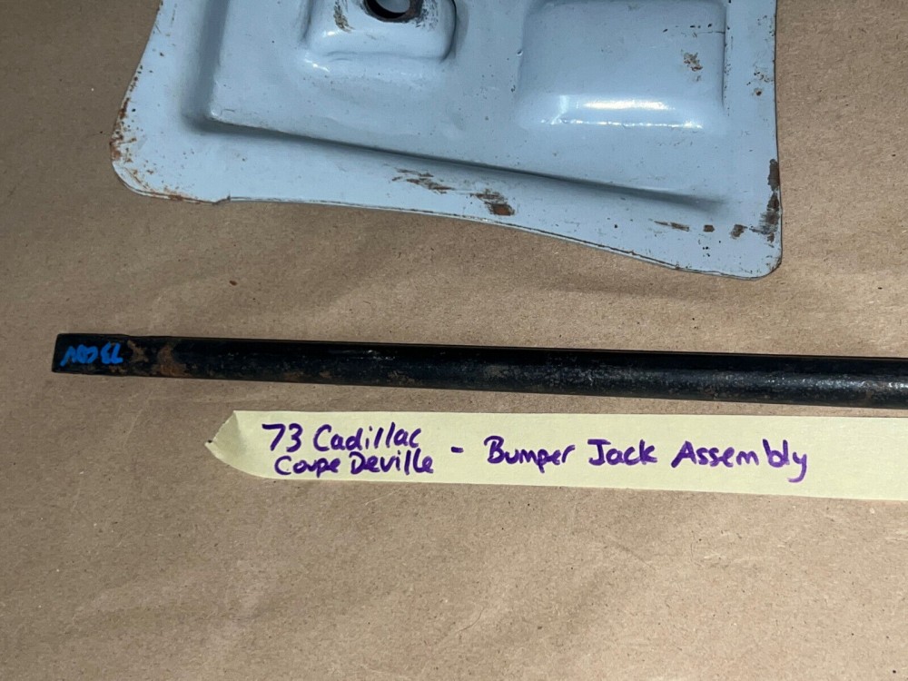OEM 1973 Cadillac Deville Eldorado Fleetwood Calais BUMPER JACK - SHAFT RATCHET HEAD BASE HOLD DOWN LUG WRENCH #3633834 - Image 17