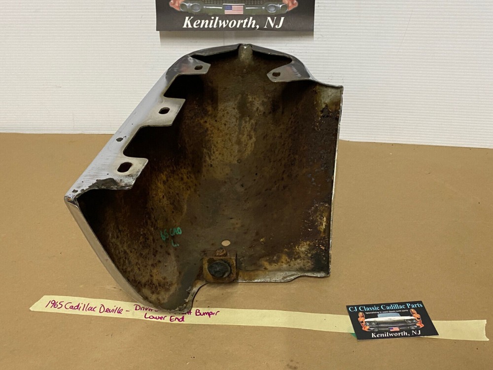 OEM 1965 Cadillac Deville Eldorado Fleetwood Calais LEFT DRIVER SIDE LOWER FRONT BUMPER END #1482255 - Image 18
