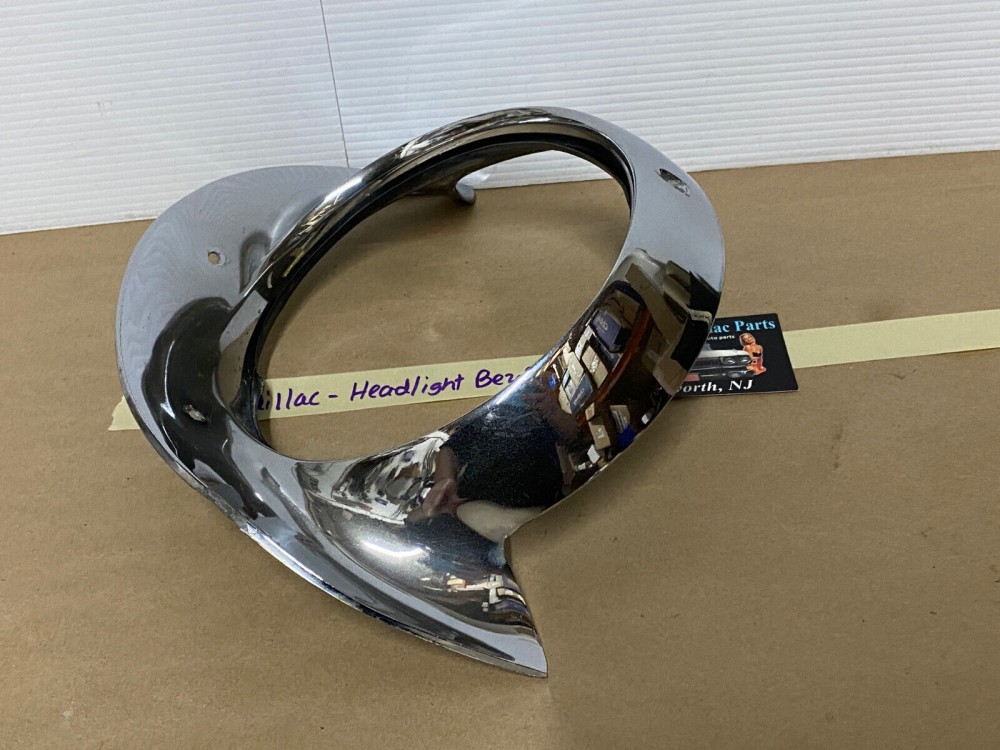 OEM 1957 Cadillac Eldorado Deville Fleetwood CHROME HEADLIGHT BEZEL TRIM #1466084/#3511047 - Image 18