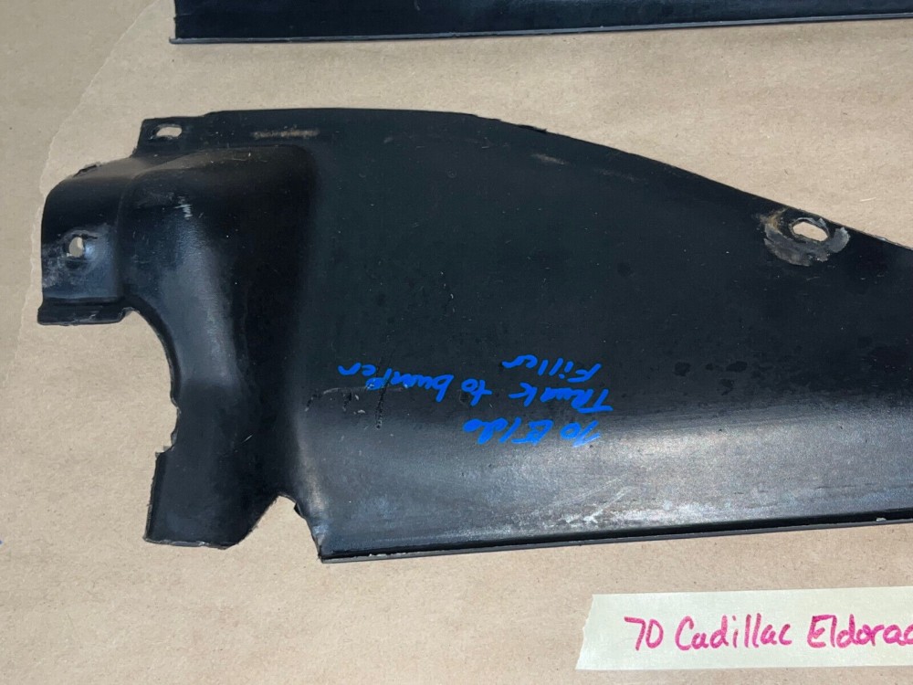 OEM 1970 Cadillac Eldorado RIGHT & LEFT REAR TRUNK TO BUMPER FILLERS PANELS TRIM COVER - Image 18