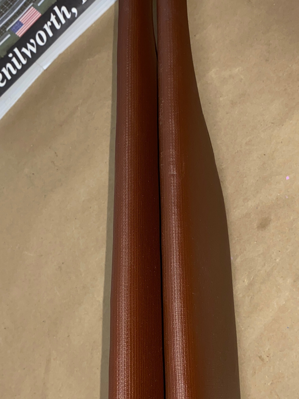 OEM 1965 1966 1978 1968 Cadillac Fleetwood Deville Calais 1967 1968 Eldorado LEFT & RIGHT SUN VISORS WITH HINGES - Dark Brown - Image 18