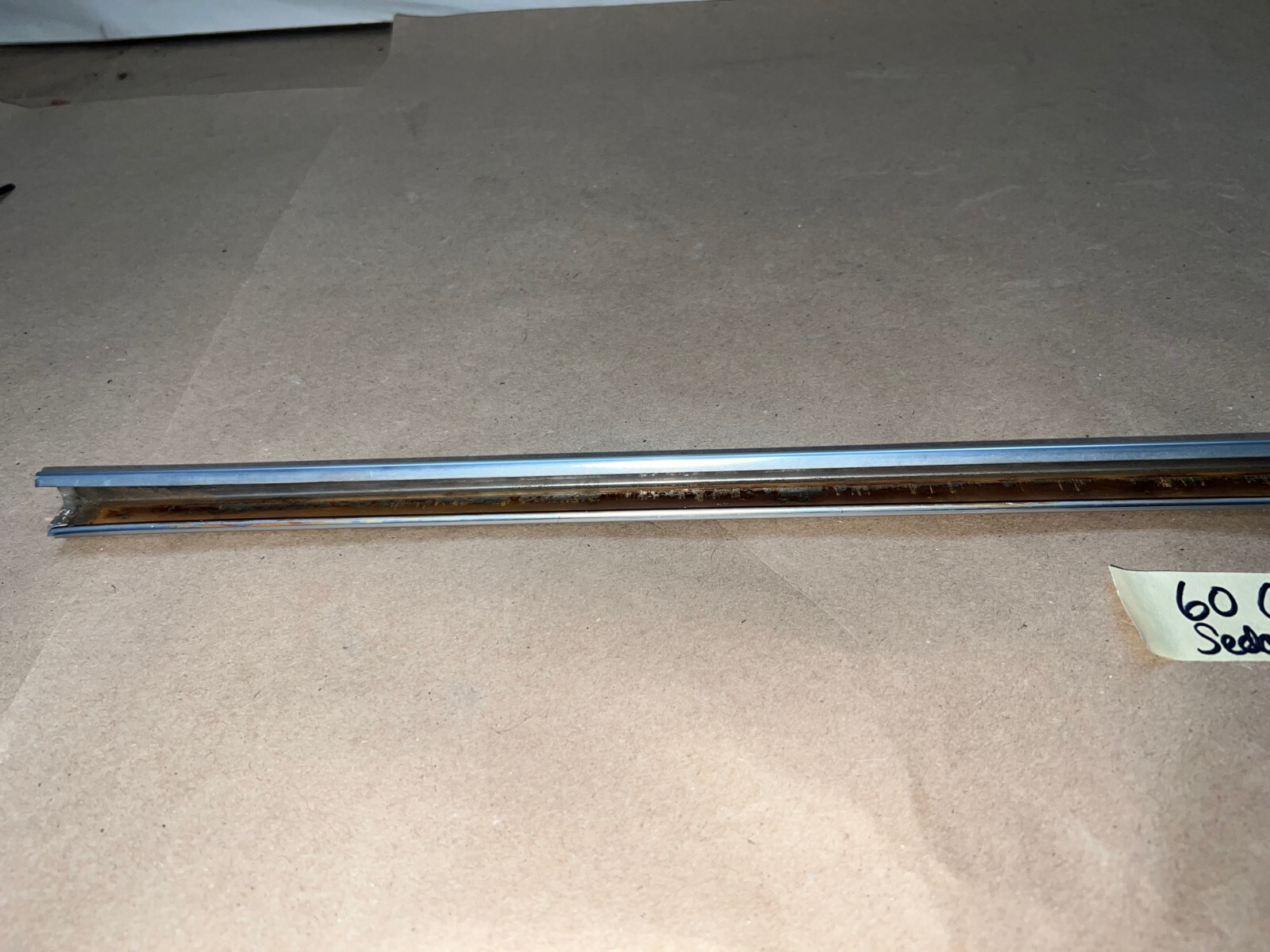 OEM 1959 1960 Cadillac Sed. Deville Flat Top DRIVER SIDE ROOF DRIP RAIL SCALP MOLDING TRIM #4755637 - Image 18