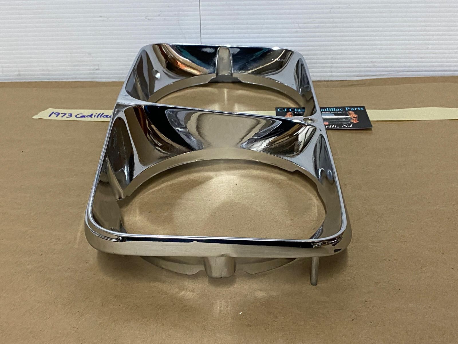 OEM 1971 1973 1974 Cadillac Eldorado HEADLIGHT BEZEL CHROME COVER TRIM #1494987 - Image 18