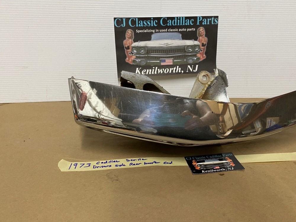 OEM 1973 Cadillac Deville Calais Fleetwood DRIVER SIDE LEFT BACK REAR BUMPER END #3515580 - Image 18