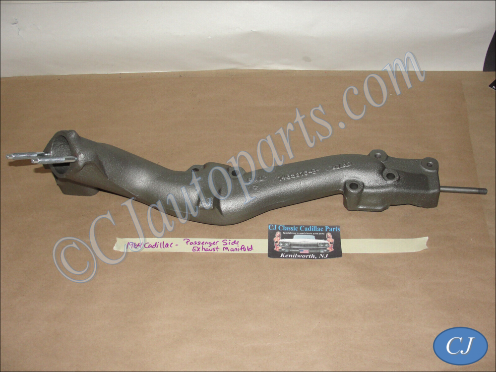 OEM 1964 CADILLAC FLEETWOOD, SERIES 62, DEVILLE, ELDORADO, 75 SERIES 429 ENGINE RIGHT PASSENGER SIDE EXHAUST MANIFOLD #1481668 (also fits 1965 Cadillac 75 Series, Commercial Chassis)