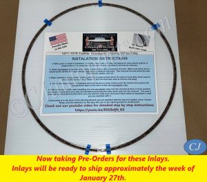 NEW 1971 1972 1973 1974 1975 1976 1977 1978 Cadillac Eldorado Deville Fleetwood Calais Steering Wheel Woodgrain Insert Inlay Trim - Made in USA