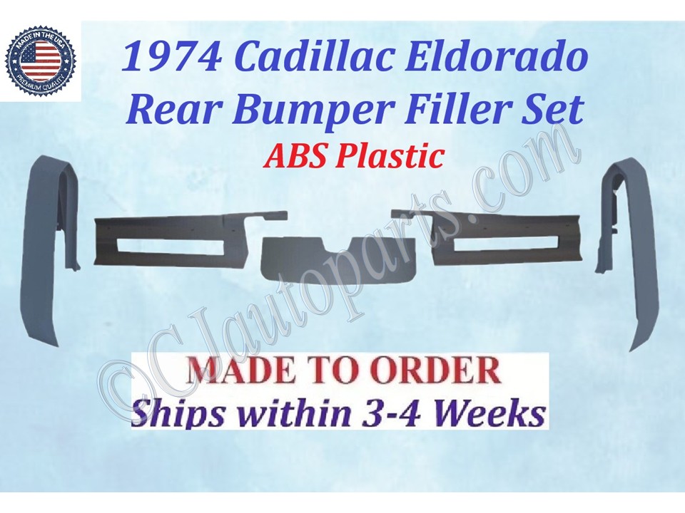 NEW 1974 Cadillac Eldorado 5 Piece Rear Filler Set Bumper Fillers