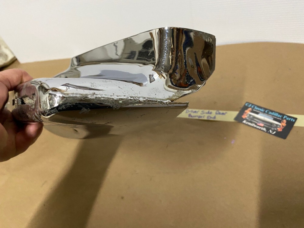 OEM 1974 1975 1976 Cadillac Deville Calais Fleetwood LEFT DRIVER SIDE BACK REAR CHROME BUMPER END #3515870 - Image 19