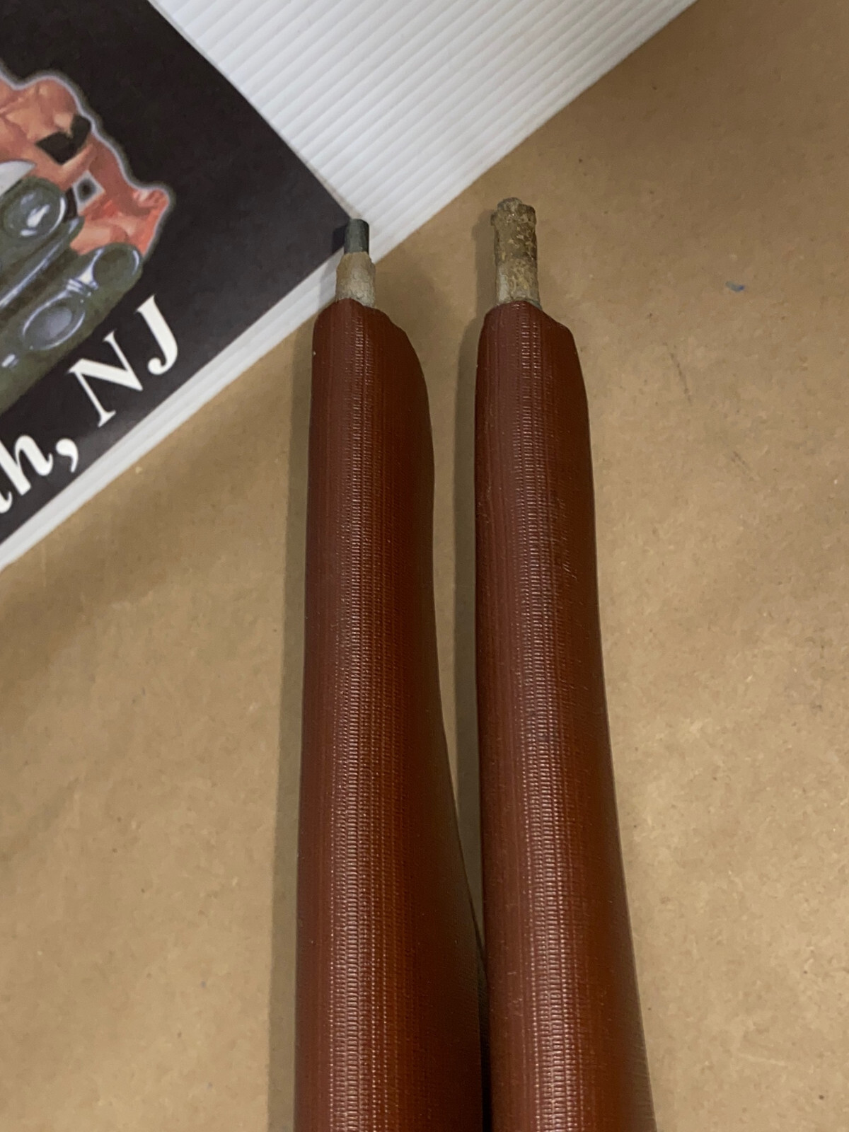 OEM 1965 1966 1978 1968 Cadillac Fleetwood Deville Calais 1967 1968 Eldorado LEFT & RIGHT SUN VISORS WITH HINGES - Dark Brown - Image 19