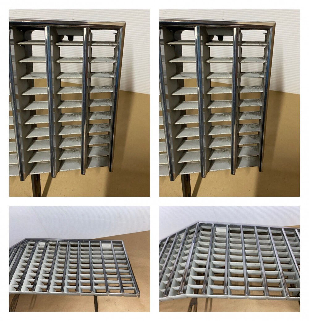 OEM 1975 1976 Cadillac Deville Calais Fleetwood FRONT UPPER GRILL WITH SUPPORT MOUNTING BRACKETS #1605173 - Image 9