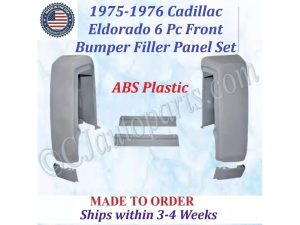 NEW 1975-1976 Cadillac Eldorado 6 Pc Front Bumper Fillers Panel Set