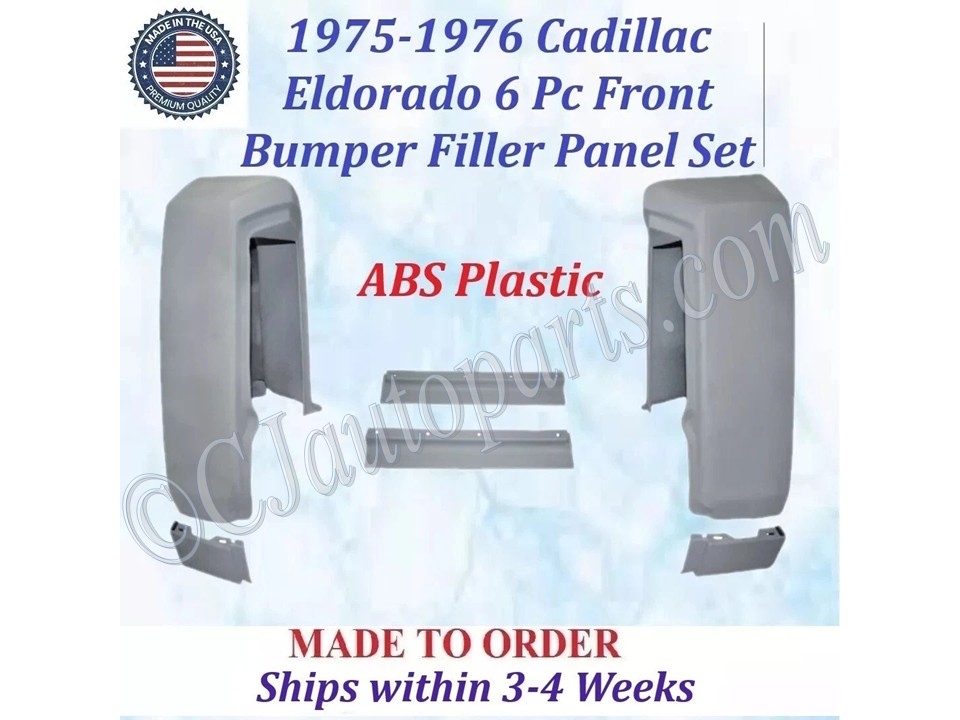 NEW 1975-1976 Cadillac Eldorado 6 Pc Front Bumper Fillers Panel Set