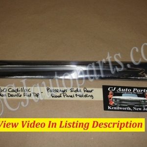 OEM 1959 1960 Cadillac Deville FLAT TOP RIGHT PASSENGER SIDE REAR ROOF PANEL MOLDING TRIM #4758193
