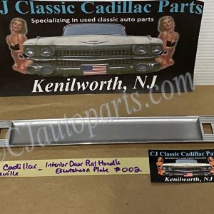 OEM 1960 Cadillac Deville INTERIOR DOOR PULL HANDLE TRIM BACK PLATE ESCUTCHEON #002 #4780948