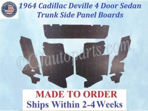 NEW 1964 Cadillac Sedan Deville 4 Door TRUNK SIDE BOARD PANELS #CAD-SDP-270