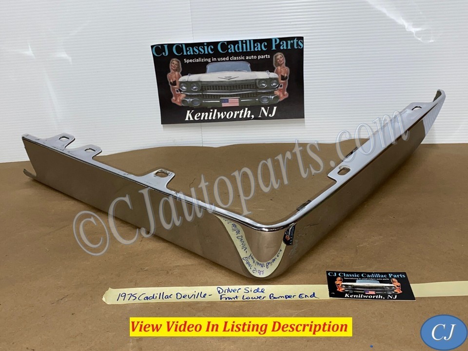OEM 1973 1974 1975 1976 Cadillac Deville Calais Fleetwood Commercial Chassis LEFT DRIVER SIDE FRONT LOWER BUMPER END CORNER #1603644/#3515870