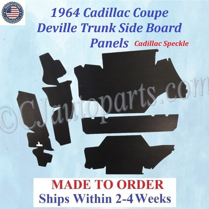 NEW 1964 Cadillac Coupe Deville Hardtop TRUNK SIDE BOARD PANELS - Cadillac Speckle #CAD-SDP-268