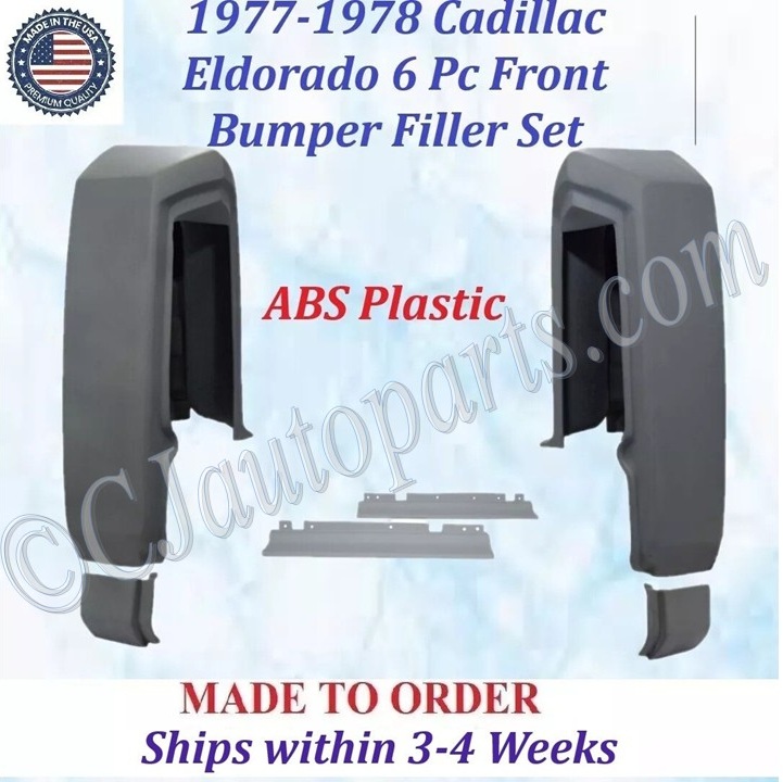 NEW 1977 1978 Cadillac Eldorado 6 Piece Front Bumper Fillers Panel Set
