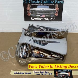 OEM 1969 Cadillac Deville Calais Fleetwood DRIVER SIDE LEFT LOWER REAR BUMPER END #3514613