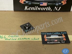OEM 1965 1966 1967 Cadillac Deville Calais Fleetwood 1965 1966 1967 1968 1969 1970 Eldorado HOOD LOCK PILOT PIN BOLT PLATE WITH NUT #3513414