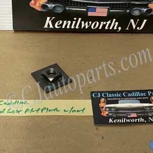 OEM 1965 1966 1967 Cadillac Deville Calais Fleetwood 1965 1966 1967 1968 1969 1970 Eldorado HOOD LOCK PILOT PIN BOLT PLATE WITH NUT #3513414