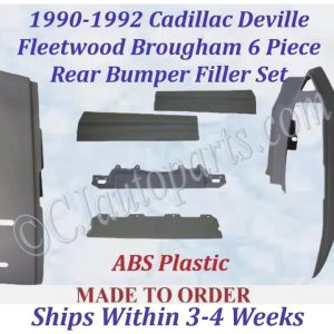 NEW 1990 1991 1992 Cadillac Deville Fleetwood Brougham 6 Piece Rear Bumper Fillers Set