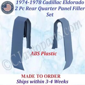 NEW 1974 1975 1976 1977 1978 Cadillac Eldorado 2 Pc Rear Bumper Quarter Panel Bumper Fillers Set