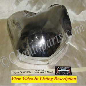 FACTORY ORIGINAL 1964 Cadillac DEVILLE ELDORADO FLEETWOOD 1965 CADILLAC 75 SERIES LEFT DRIVER SIDE LOWER FRONT BUMPER END BUCKET #3513115