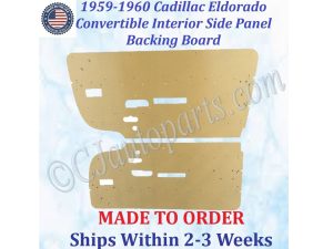 NEW Reproduction 1959-1960 Cadillac Eldorado Convertible Interior Door Panel Backer Boards (2 Pcs) (CAD-DBD-529)