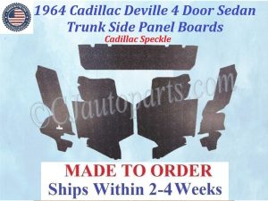 NEW 1964 Cadillac Sedan Deville 4 Door TRUNK SIDE BOARD PANELS - Cadillac Speckle-  #CAD-SDP-272
