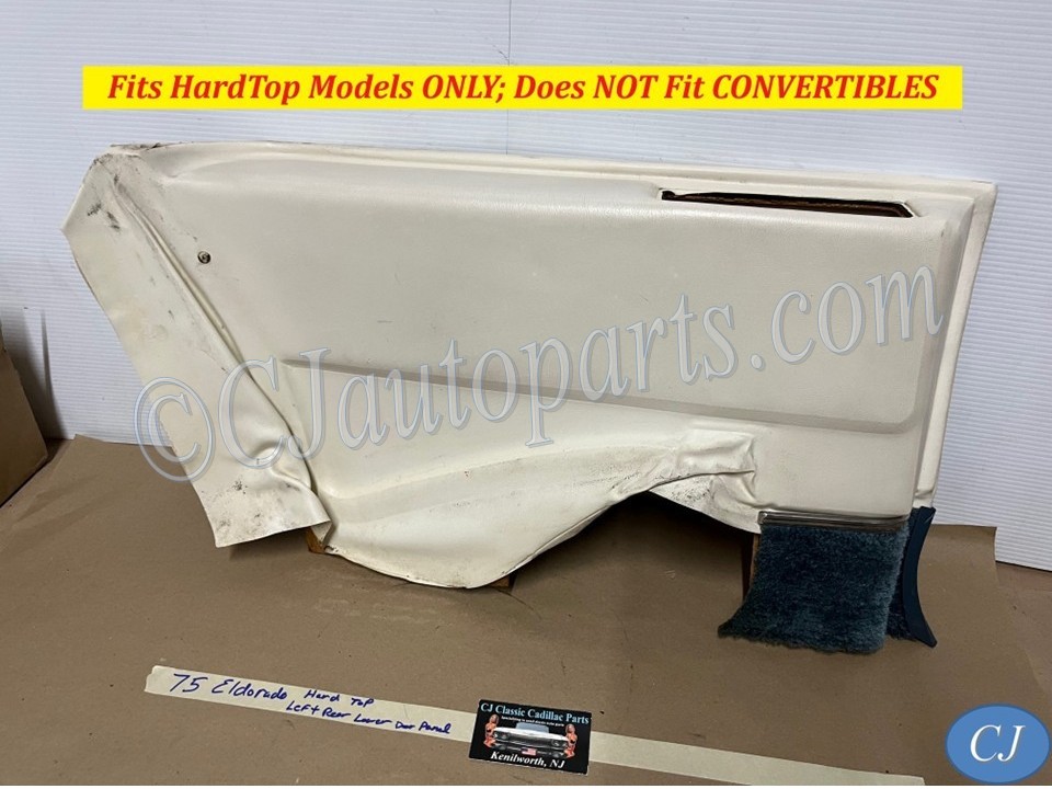 OEM 1971 1972 1973 1974 1975 1976 1977 1978 Cadillac Eldorado HardTop LEFT DRIVER SIDE REAR LOWER QUARTER DOOR PANEL TRIM ARMREST