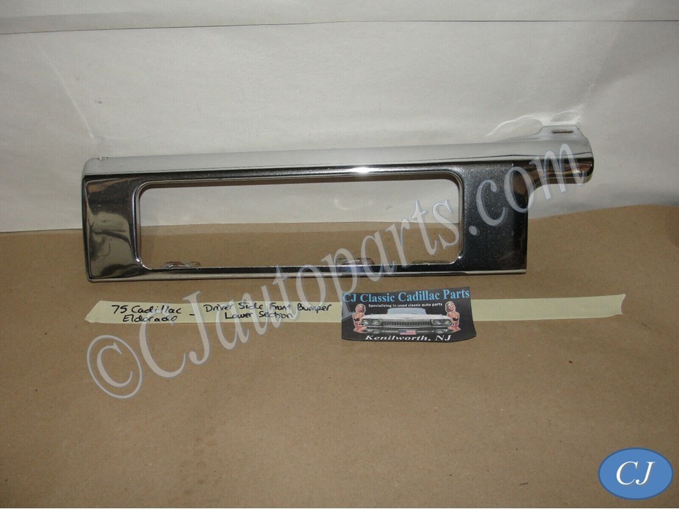 OEM 1975 1976 1977 1978 Cadillac Eldorado LEFT SIDE LOWER OUTER FRONT BUMPER TURN/PARK SURROUND #1605051