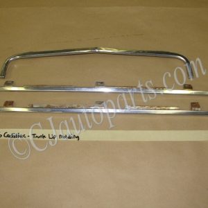 OEM 1966 Cadillac Eldorado Fleetwood Deville Calais TRUNK DECK LID LIP CHROME BEZEL TRIM MOLDING 3 PIECE SET #4227324/#4227325/#4227314