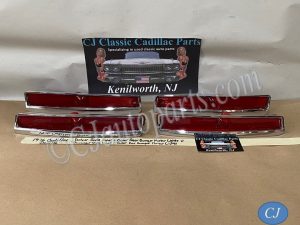 POLISHED 1974 1975 1976 Cadillac Deville Fleetwood Calais LEFT/RIGHT INNER/OUTER REAR BUMPER SIDE MARKER PARK LIGHTS #5948311/#5948207/#5948312/#5948208