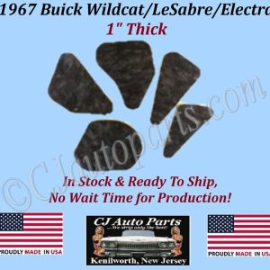 NEW 1967 BUICK WILDCAT LeSABRE ELECTRA 5 PIECE HOOD INSULATION - 1" THICK - BUK-HIN-095
