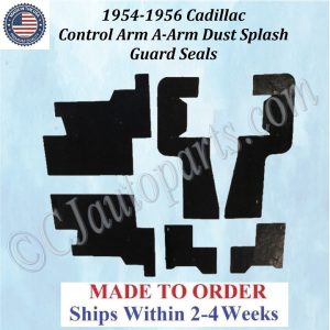 NEW 1954 1955 1956 Cadillac Deville Eldorado Fleetwood CONTROL ARM A-ARM DUST SPLASH GUARD SEALS CAD-ASL-055