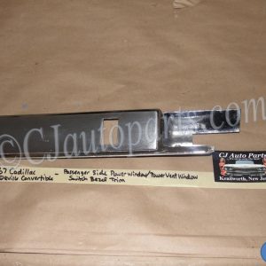 OEM 67 Cadillac Deville Eldorado Calais Fleetwood Commercial Chassis RIGHT POWER WINDOW SWITCH BEZEL TRIM PLATE #9709744