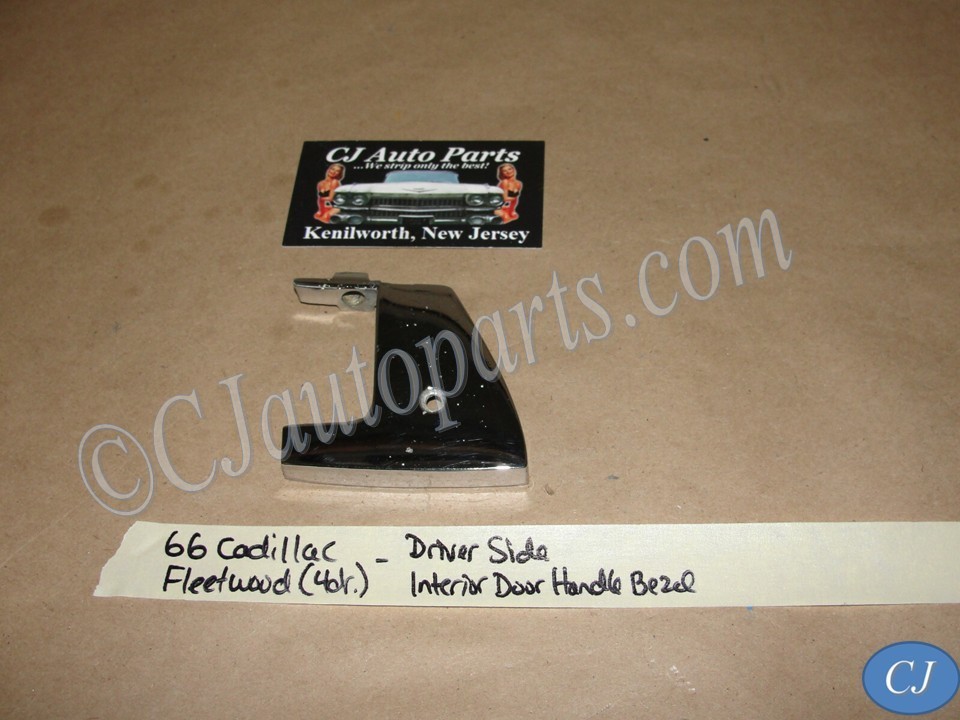 OEM 1965 1966 Cadillac Fleetwood Deville LEFT DRIVER SIDE FRONT INTERIOR DOOR HANDLE BEZEL TRIM #4489745