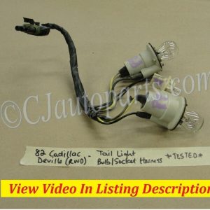 OEM 1980 1981 1982 1983 1984 1985 1986 1987 1988 1989 Cadillac Deville Fleetwood Brougham RWD TAIL LIGHT BULB SOCKET WIRE HARNESS PIGTAIL CONNECTOR