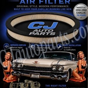 NEW 1958 1959 1960 CADILLAC Deville Eldorado Fleetwood TRI-POWER (3x2 BBL) AIR CLEANER FILTER