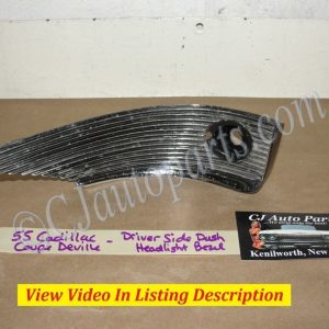 OEM 1955 Cadillac Deville Eldorado Fleetwood LEFT DRIVER SIDE DASH HEADLIGHT SWITCH BEZEL TRIM