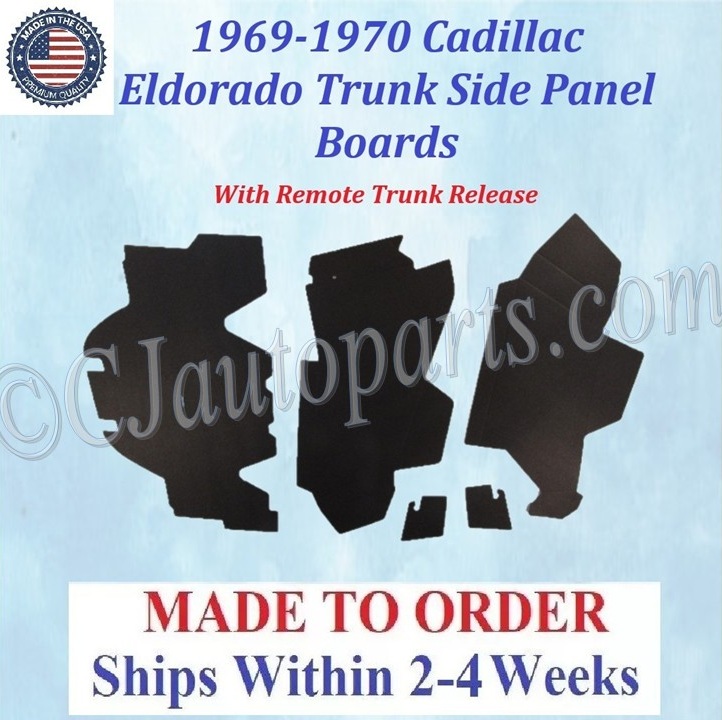 1969 1970 Cadillac Eldorado Hardtop - With Remote Trunk Lock Release - TRUNK SIDE BOARD PANELS #CAD-SDP-326