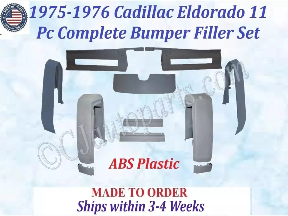 NEW 1975-1976 Cadillac Eldorado 11 Pc Complete Bumper Fillers Panel Set