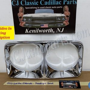 OEM 1971 1973 1974 Cadillac Eldorado HEADLIGHT BEZEL CHROME COVER TRIM #1494987