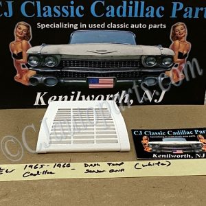 NEW 1965 1966 CADILLAC DEVILLE ELDORADO FLEETWOOD CALAIS DASH IN-CAR TEMP SENSOR GRILL COVER TRIM - WHITE
