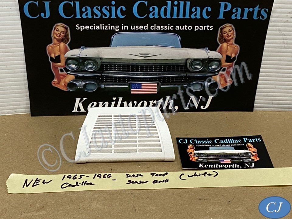 NEW 1965 1966 CADILLAC DEVILLE ELDORADO FLEETWOOD CALAIS DASH IN-CAR TEMP SENSOR GRILL COVER TRIM - WHITE