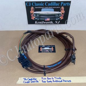 OEM 1974 1975 1976 Cadillac Deville Fleetwood Calais FUSE BOX TO TRUNK REAR BODY BULKHEAD TAIL LIGHT WIRE HARNESS CONNECTOR #9640425