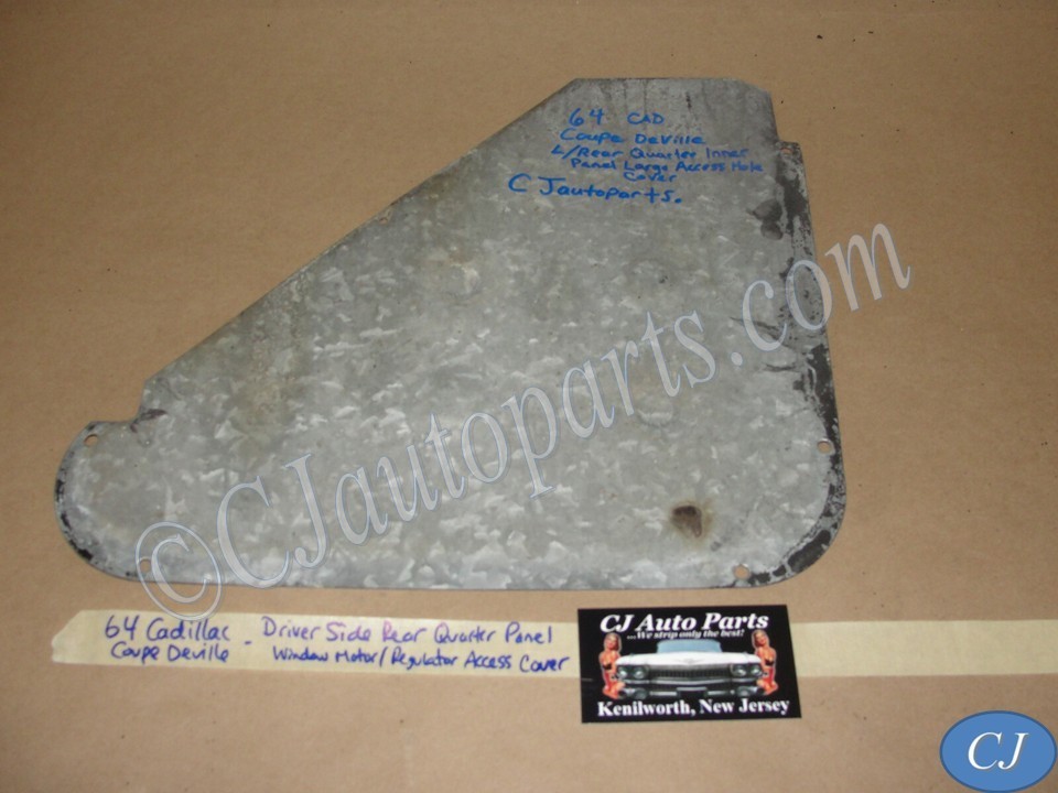 OEM 1967 Cadillac Deville Convertible RIGHT REAR QUARTER WINDOW GLASS ACCESS PANEL COVER